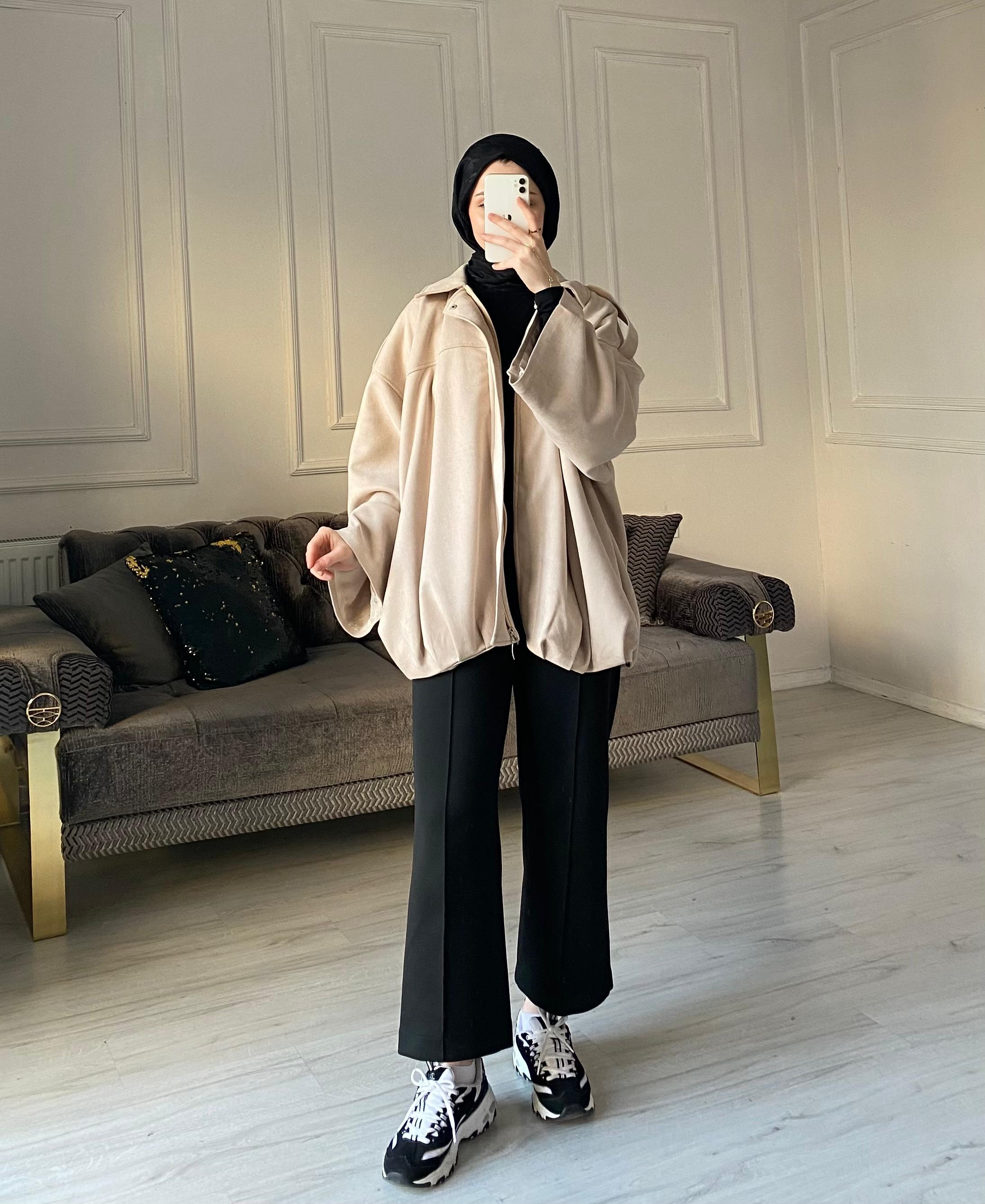 Alor Süet Ceket - Taş