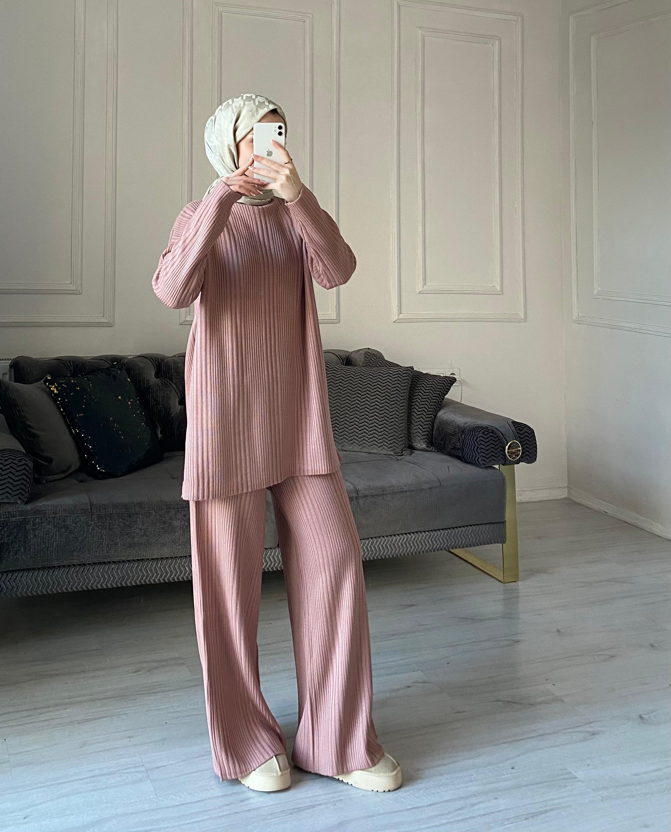 Selya Triko Takım - Gül Kurusu