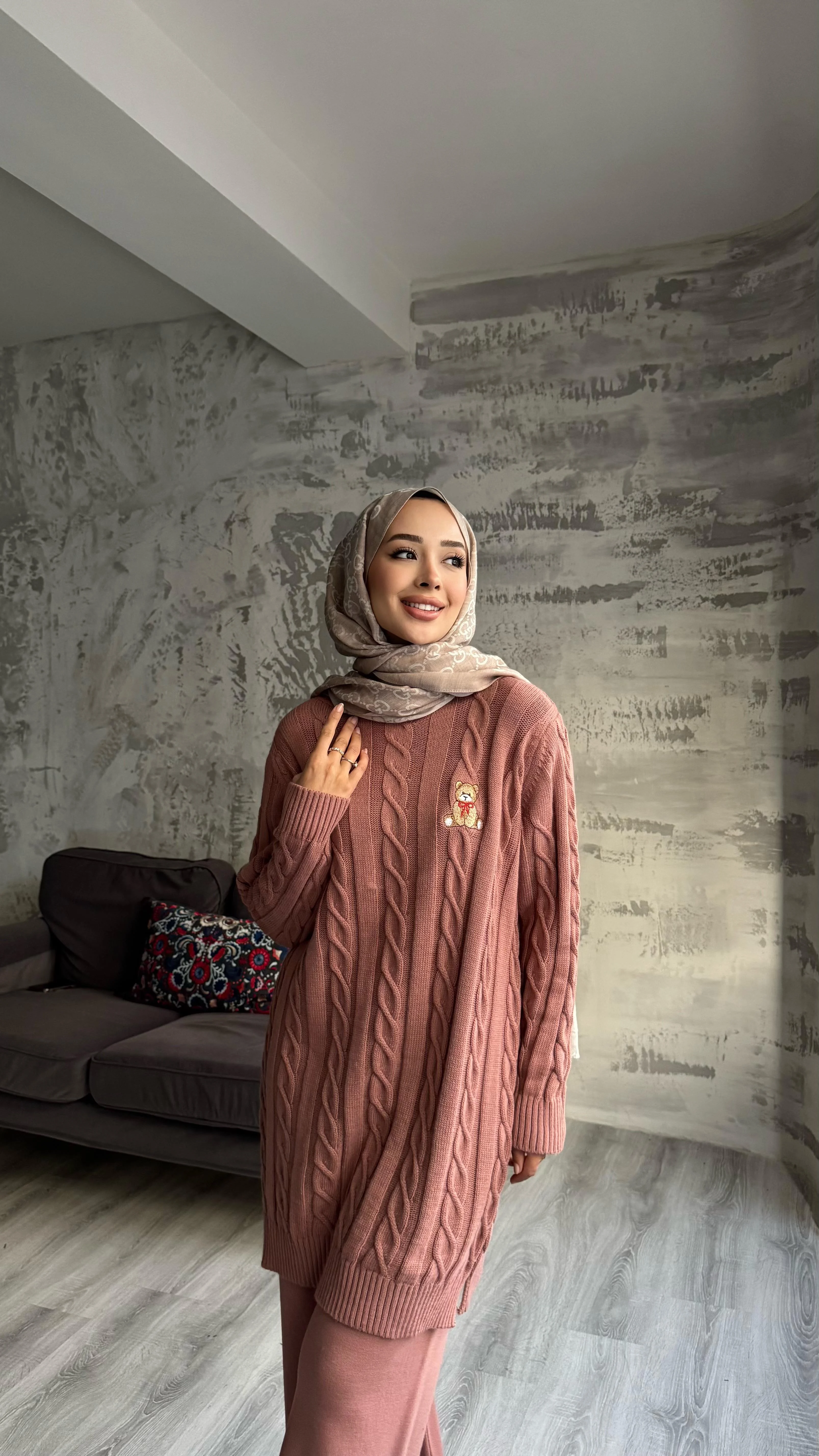 Teddy İkili Takım - Gül Kurusu