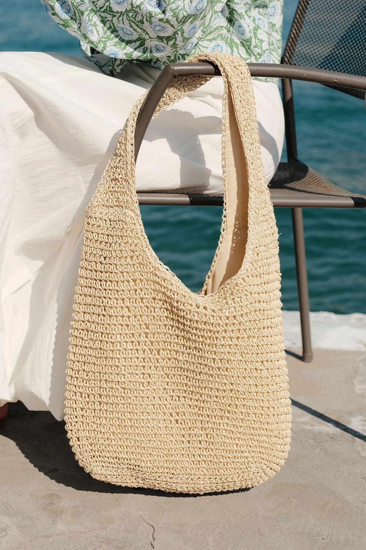 Hasır Shopper Bag - Bej