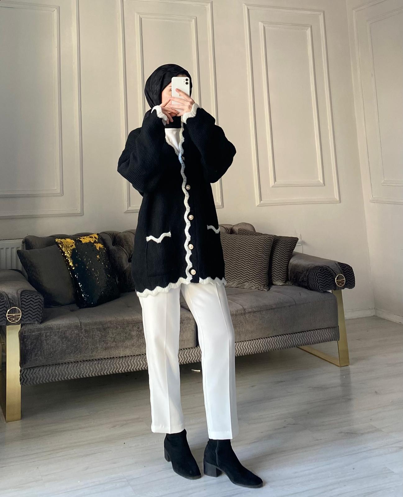 Beliz Triko Hırka - Siyah