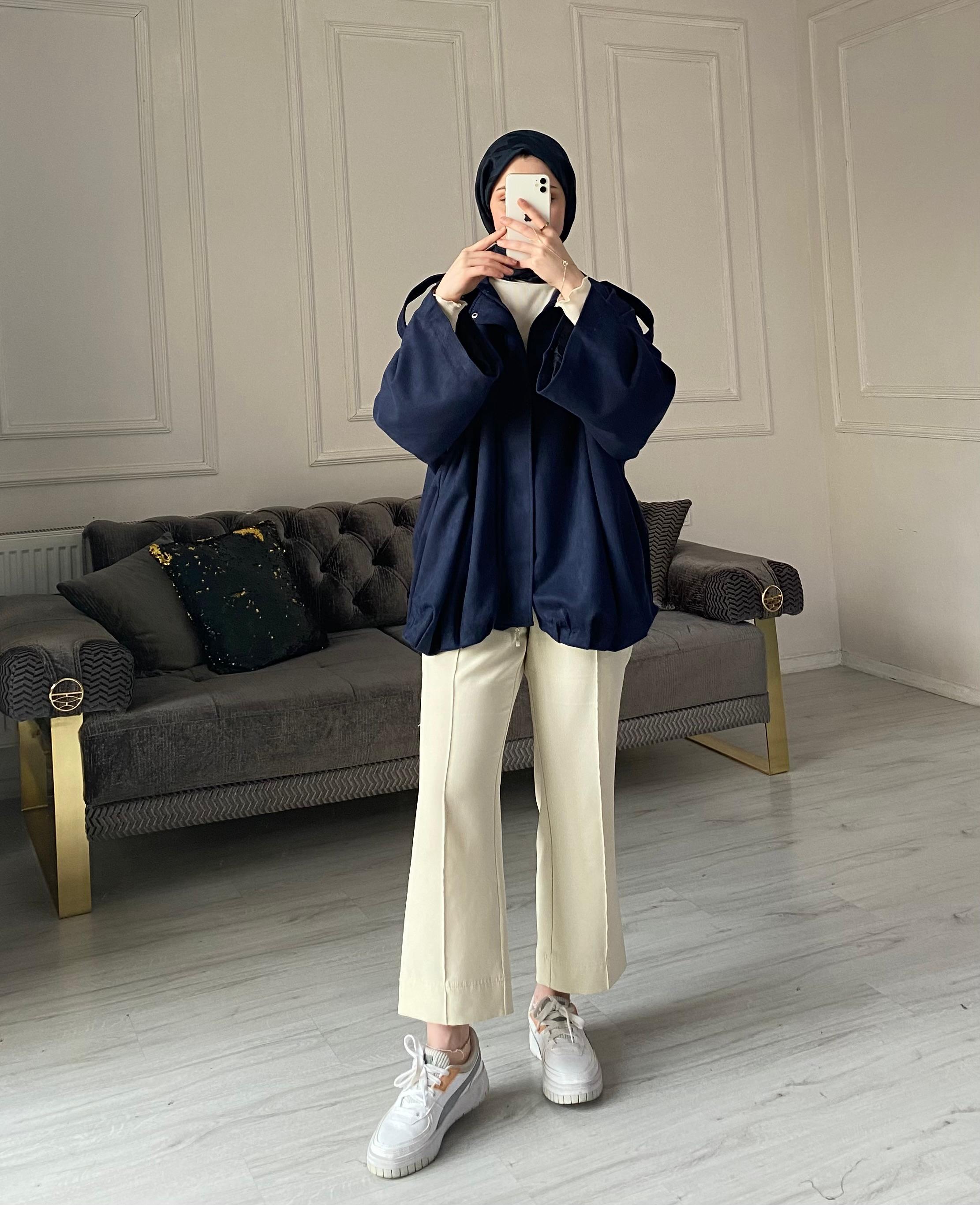 Alor Süet Ceket - Lacivert