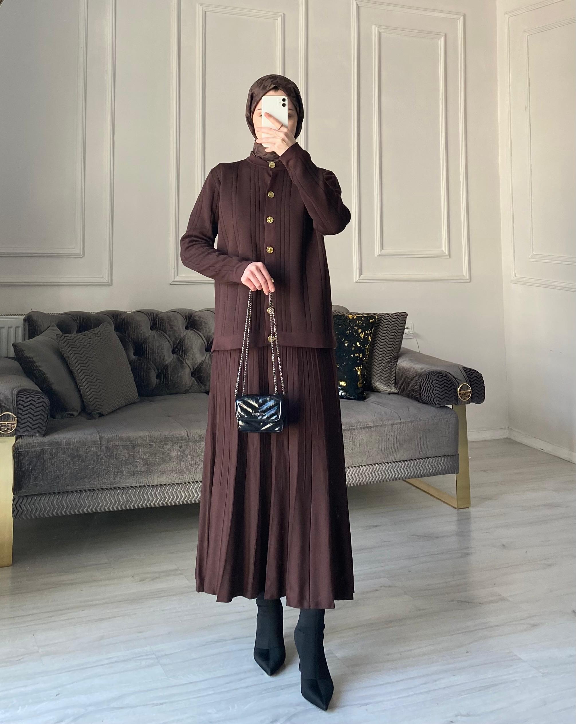 Sierra Merserize Etekli Takım - Acı Kahve