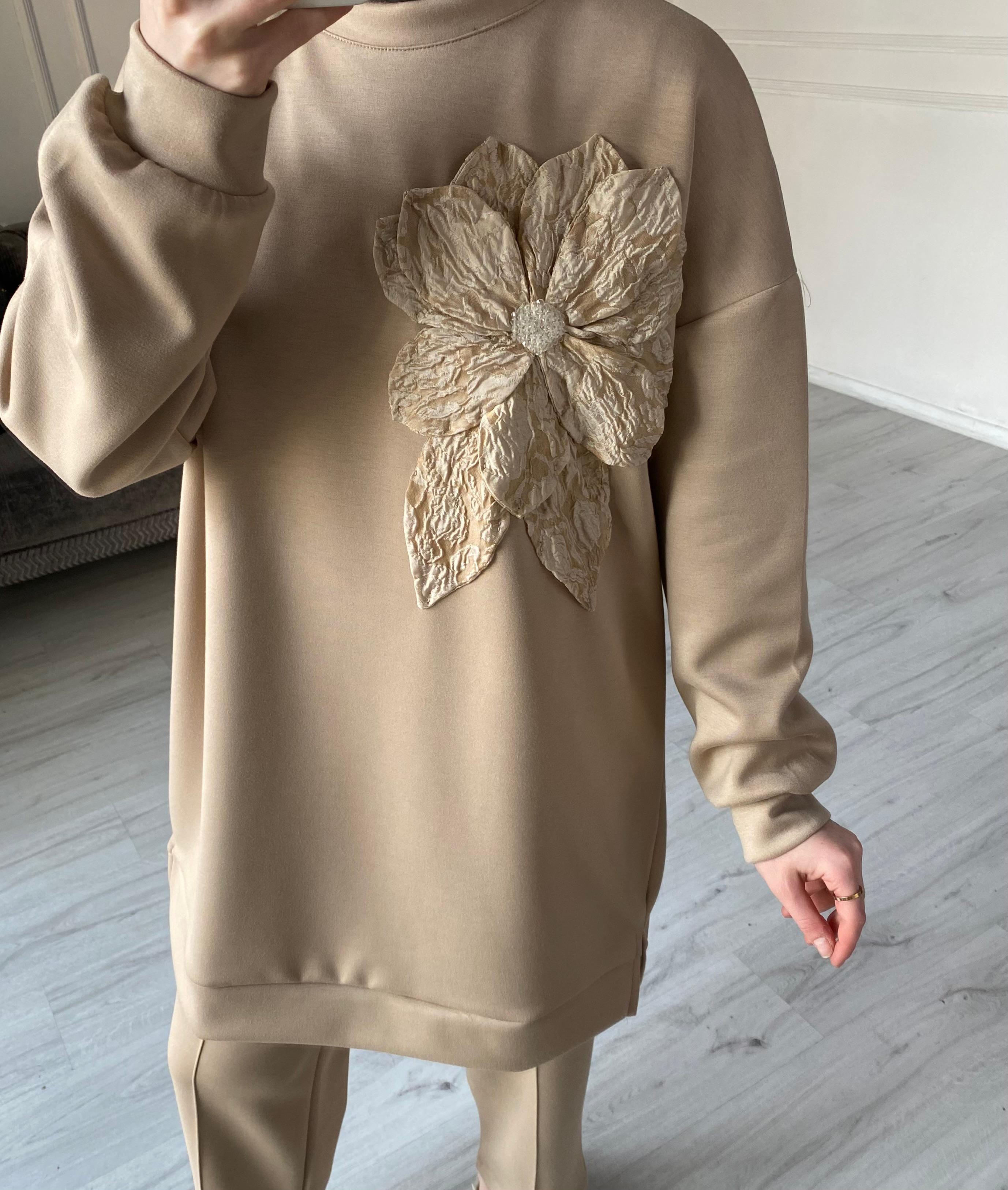 Manolya İkili Takım - Krem