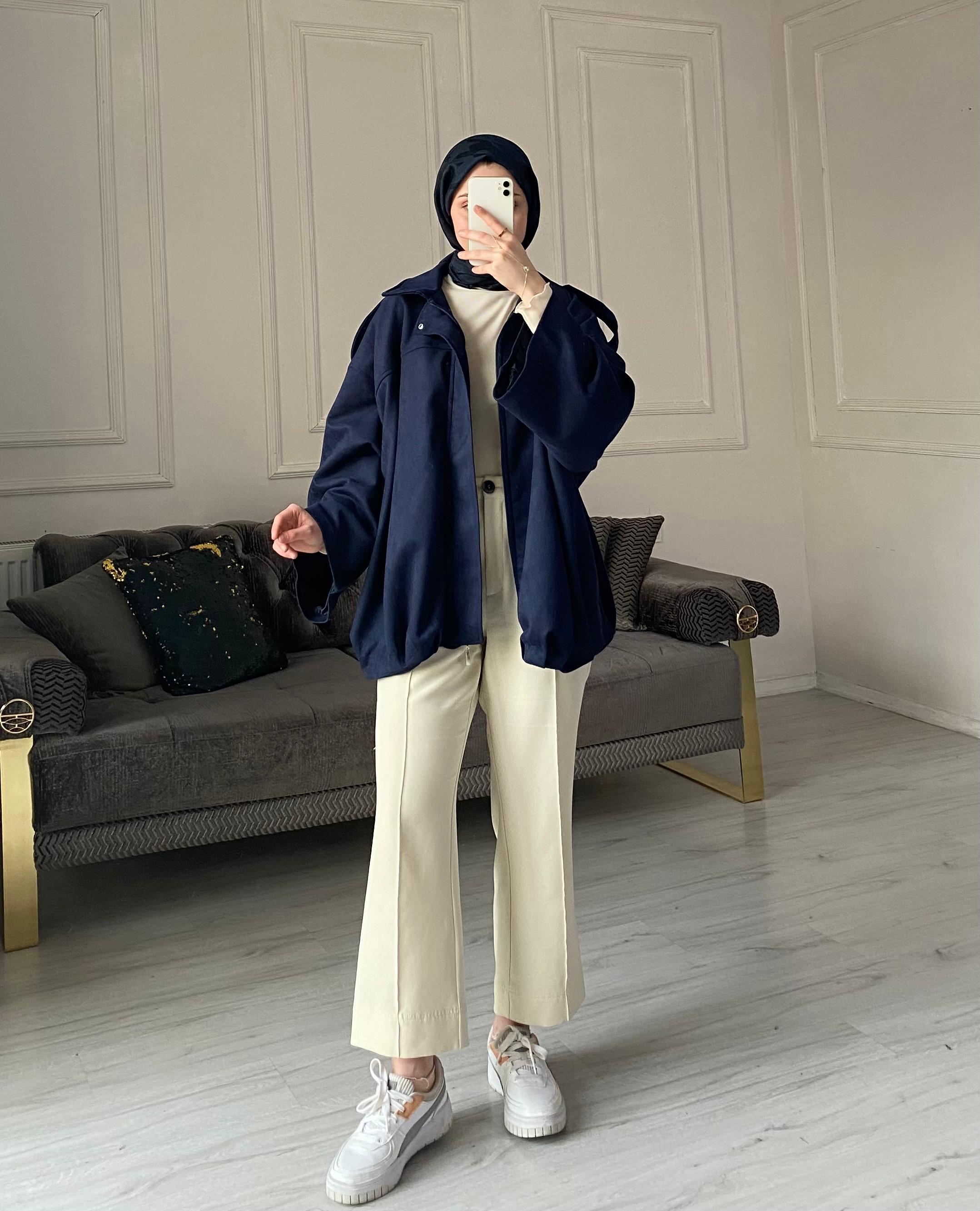 Alor Süet Ceket - Lacivert