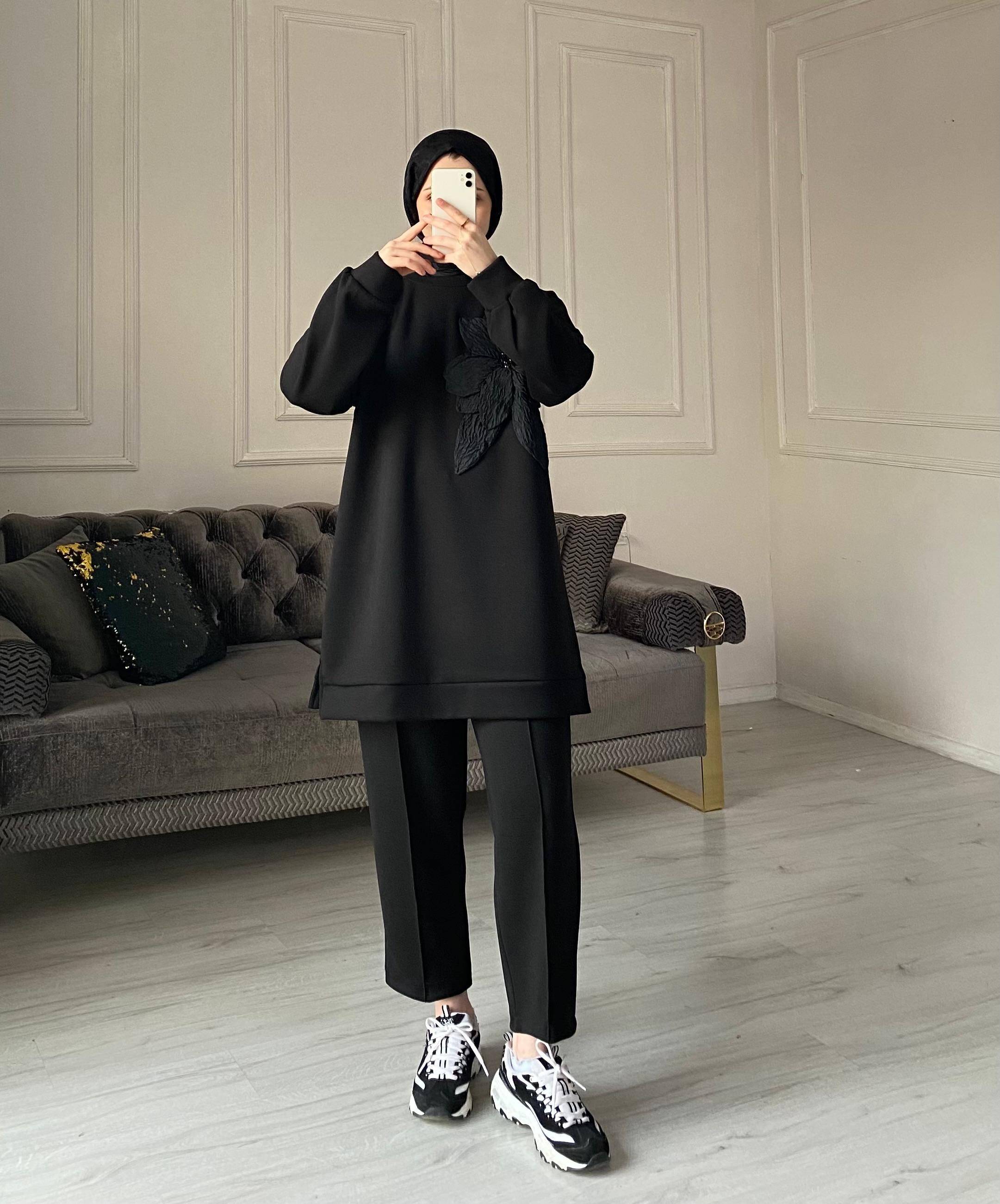 Manolya İkili Takım - Siyah