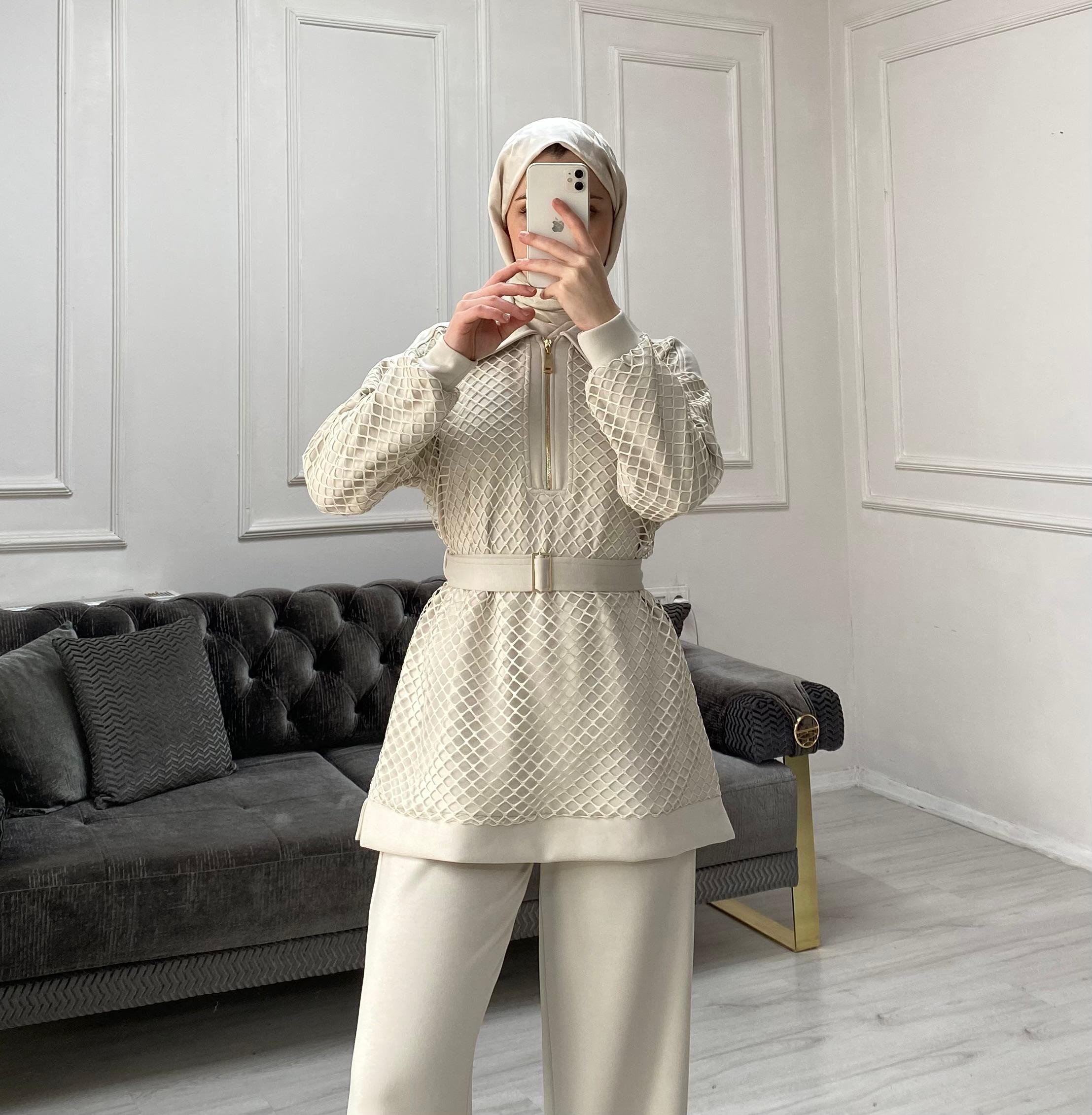 Nare Pantolonlu Takım - Taş