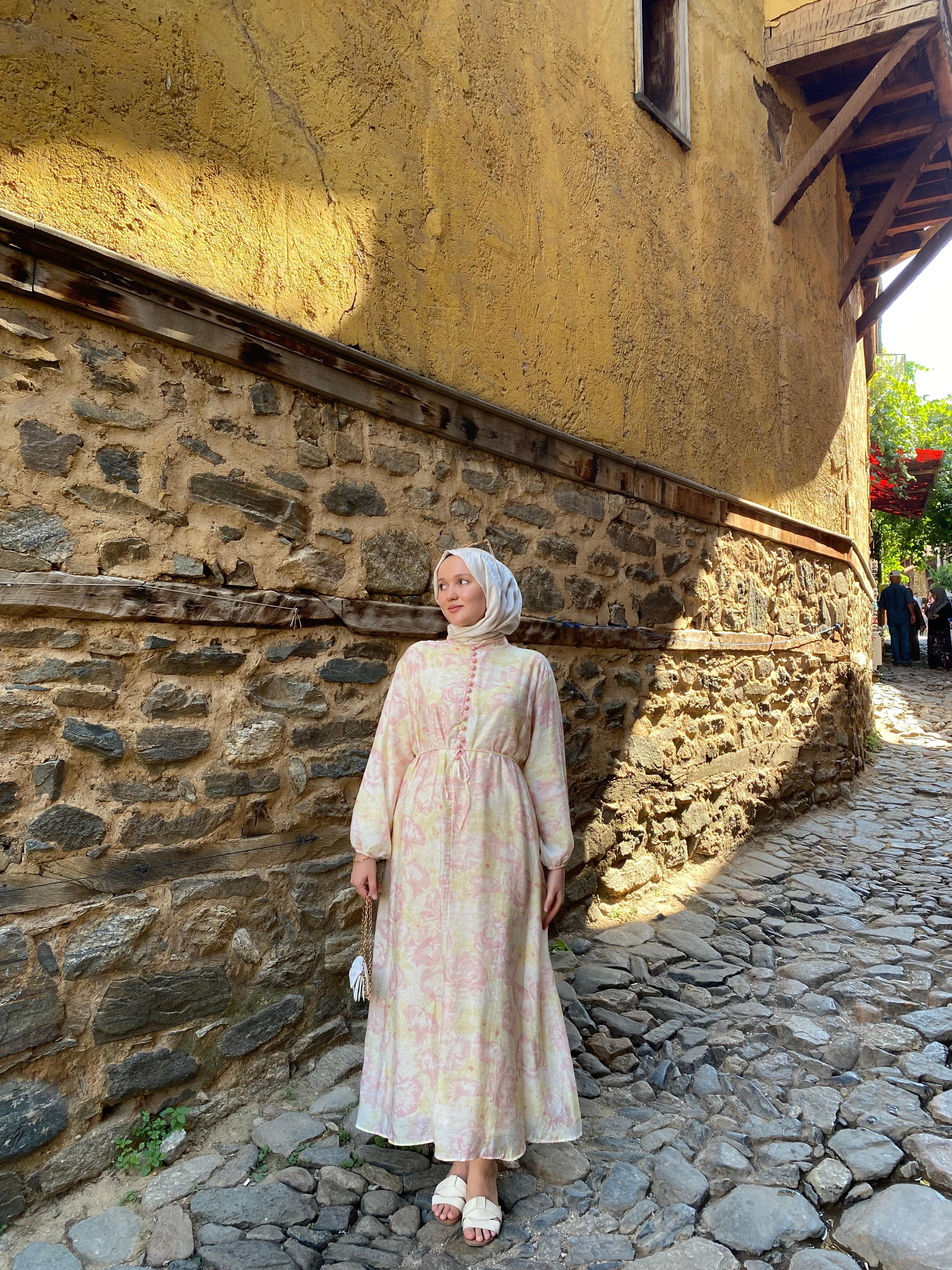 Flow Elbise - Pembe