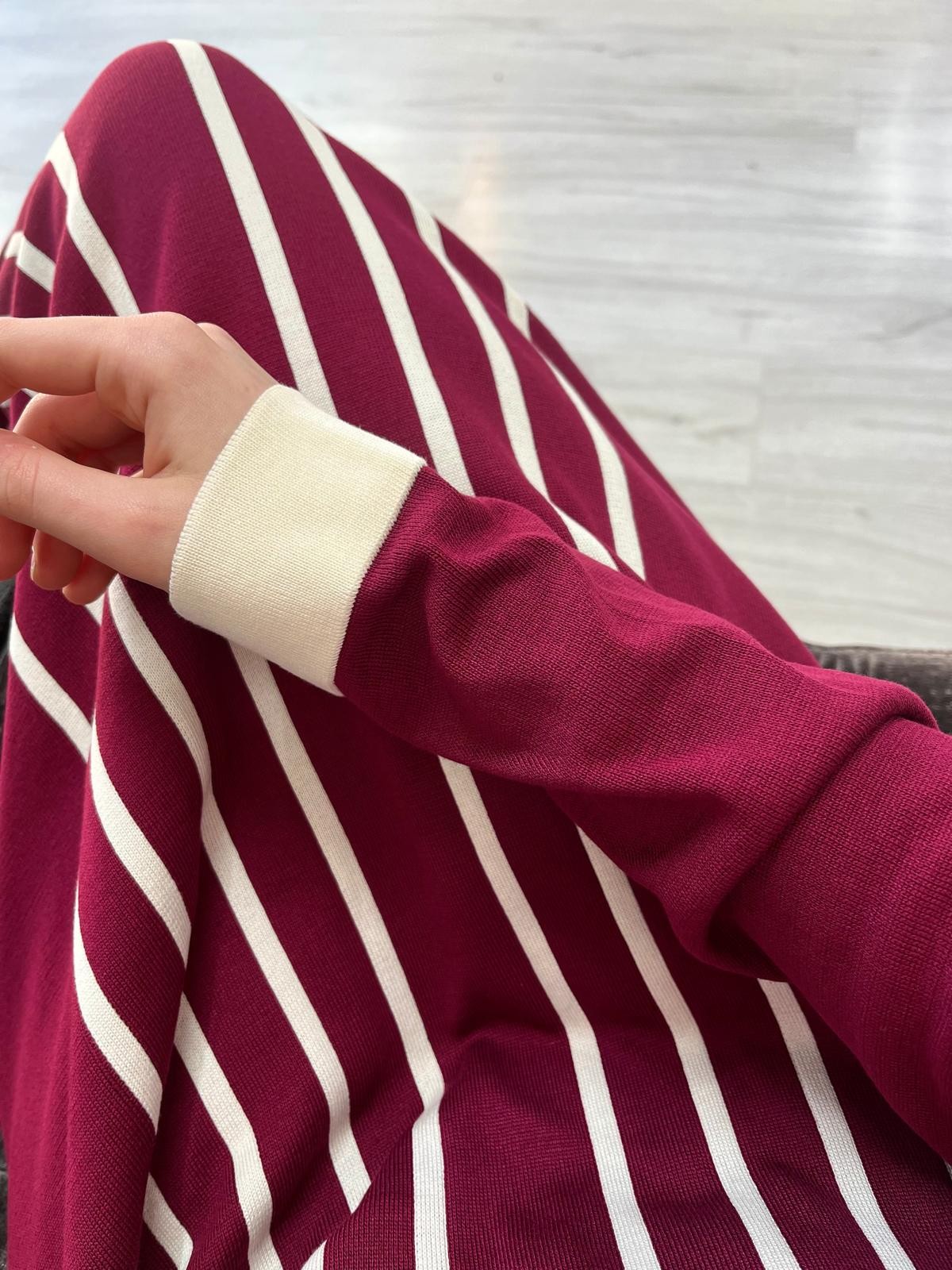 Mely Merserize Elbise - Bordo