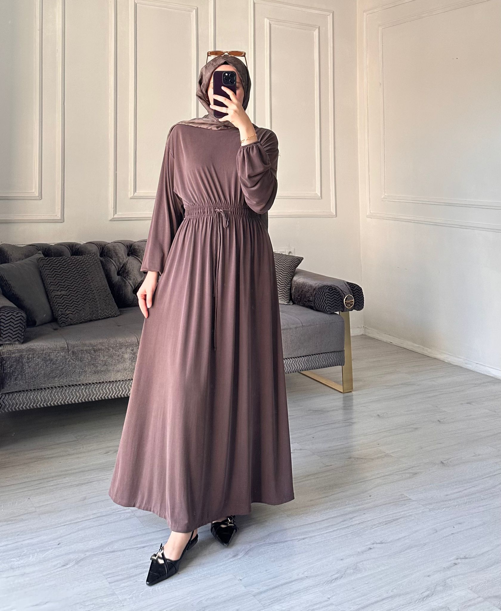 Estella Oysh Elbise - Kahve