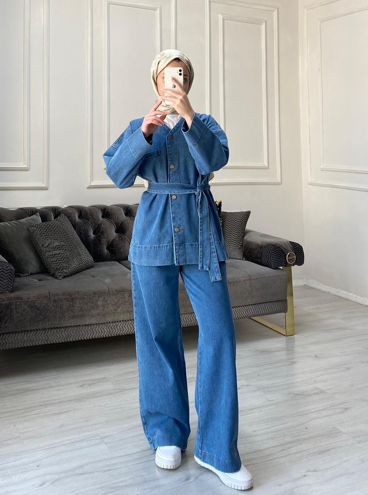 Lanora Denim Takım - Açık Kot