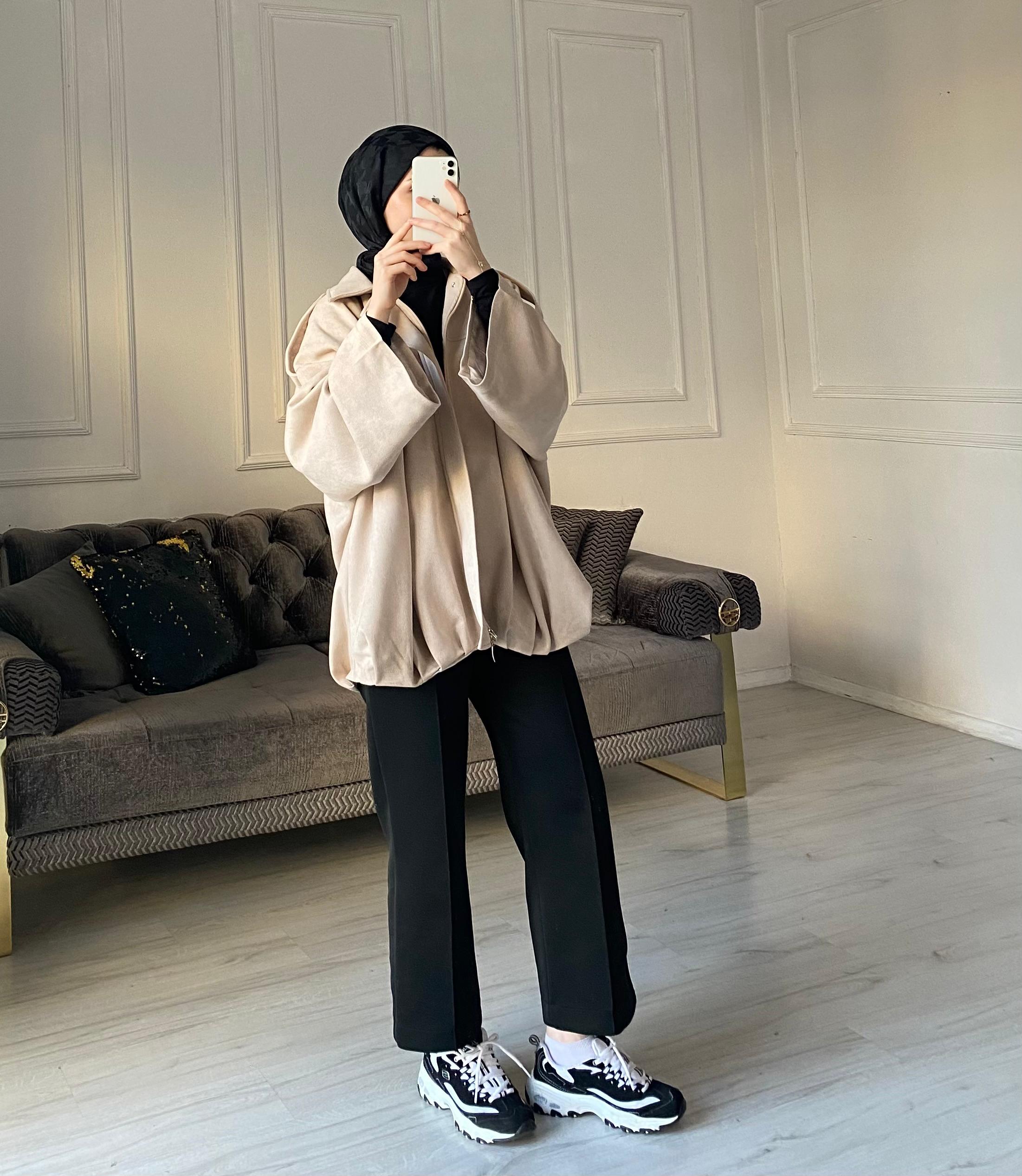 Alor Süet Ceket - Taş