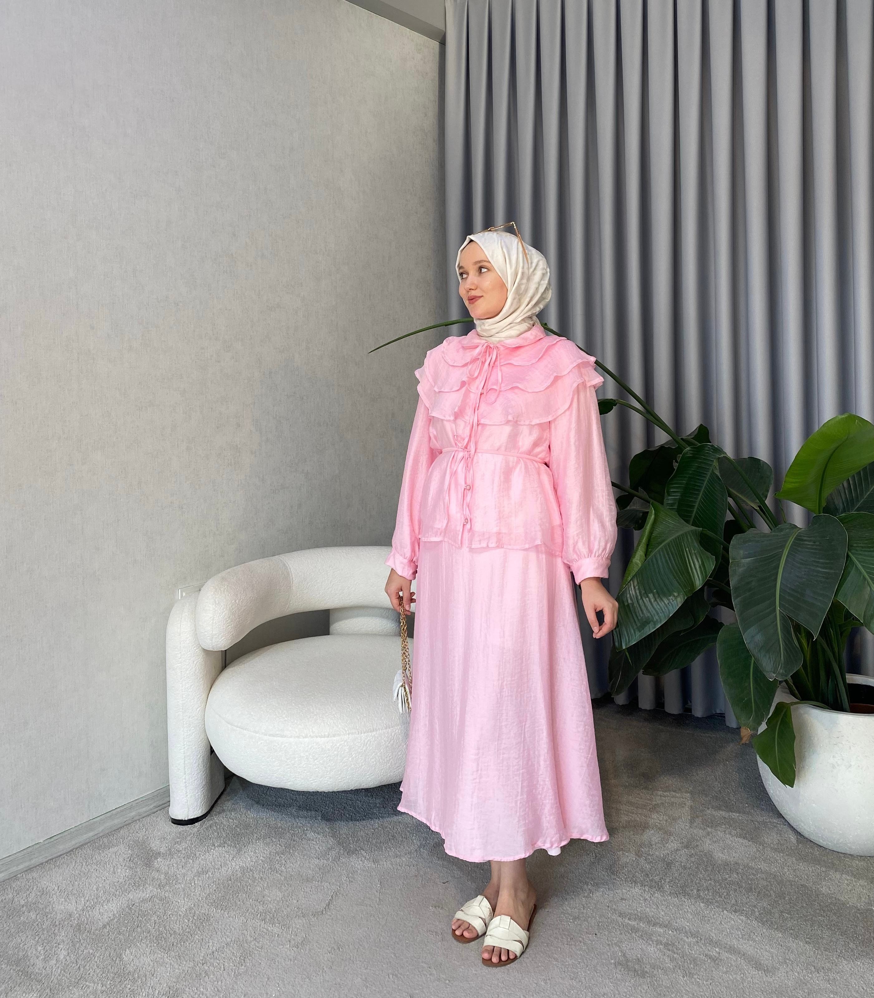 Elara Etekli Takım - Pembe