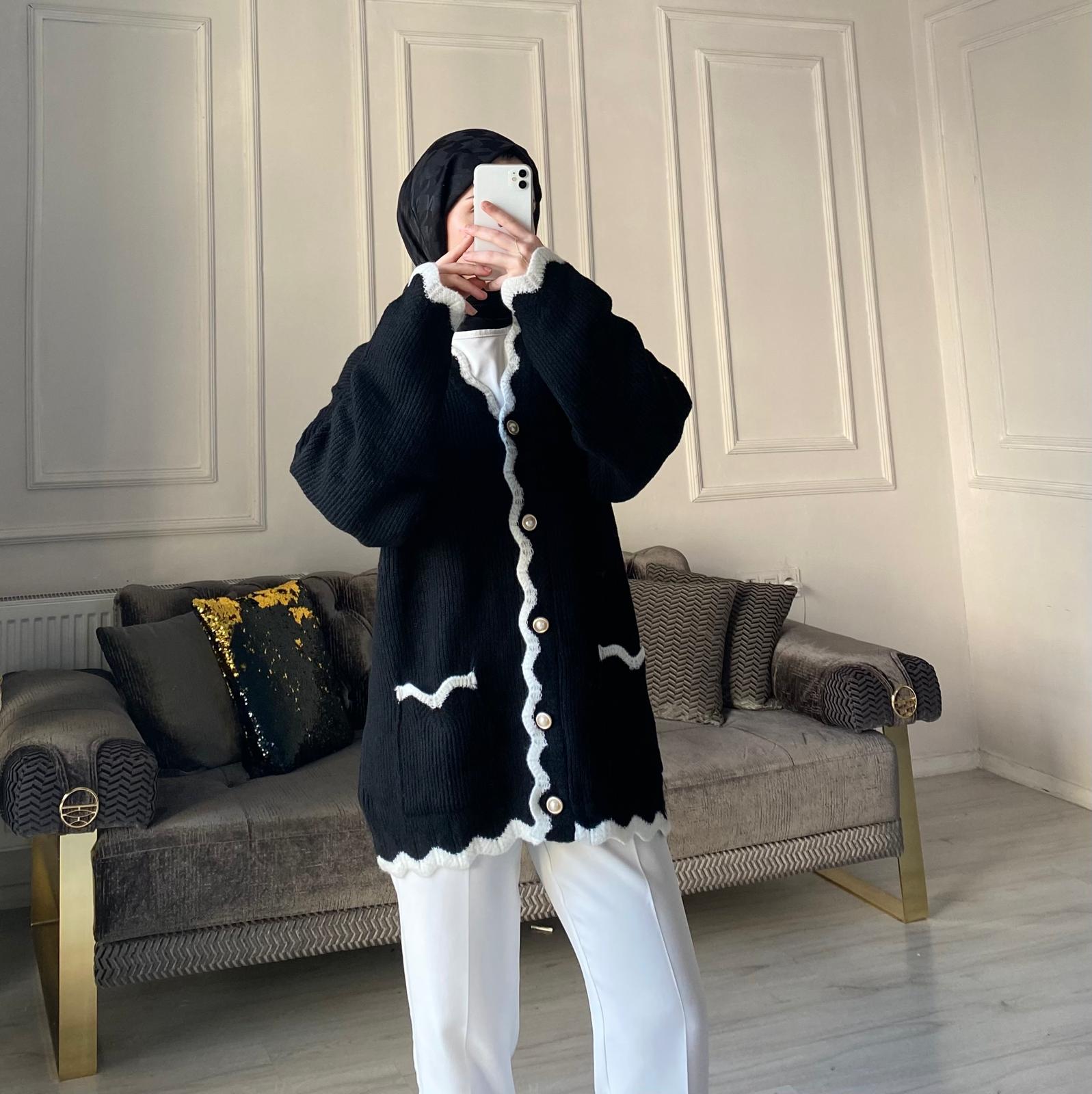 Beliz Triko Hırka - Siyah