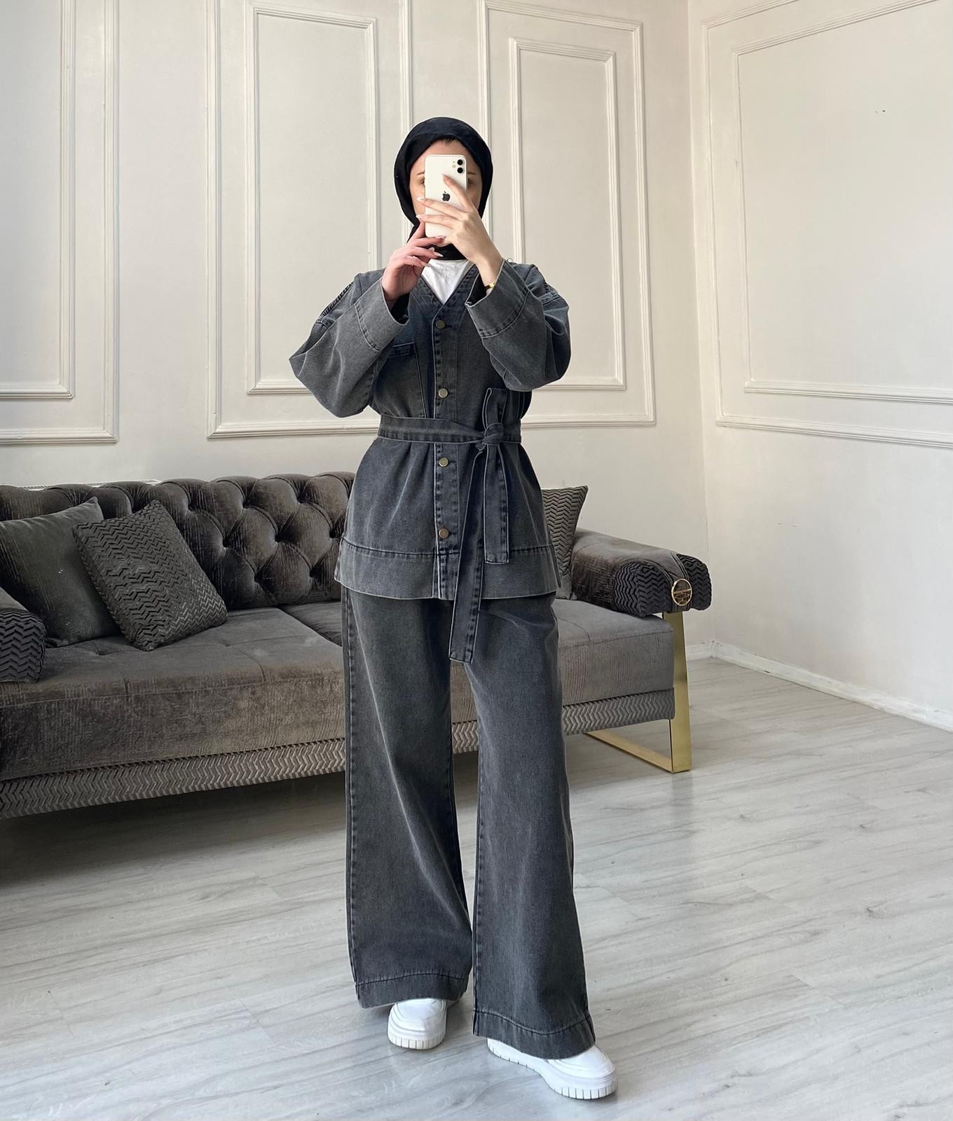 Lanora Denim Takım - Antrasit