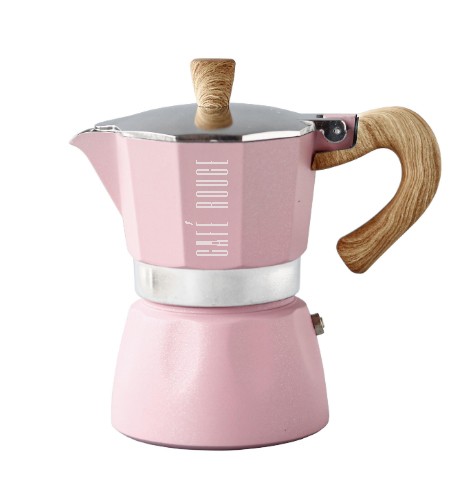 Cafe Rouge 3 Cup Moka Pot  - Pembe