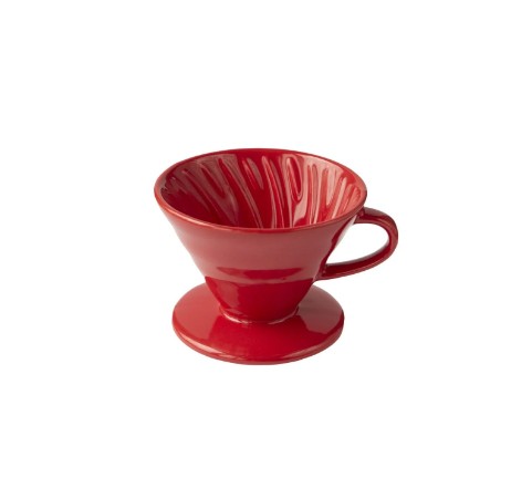 Cafe Rouge V60 02 Dripper Ceramic white Seramik Kahve Demleme - Kırmızı