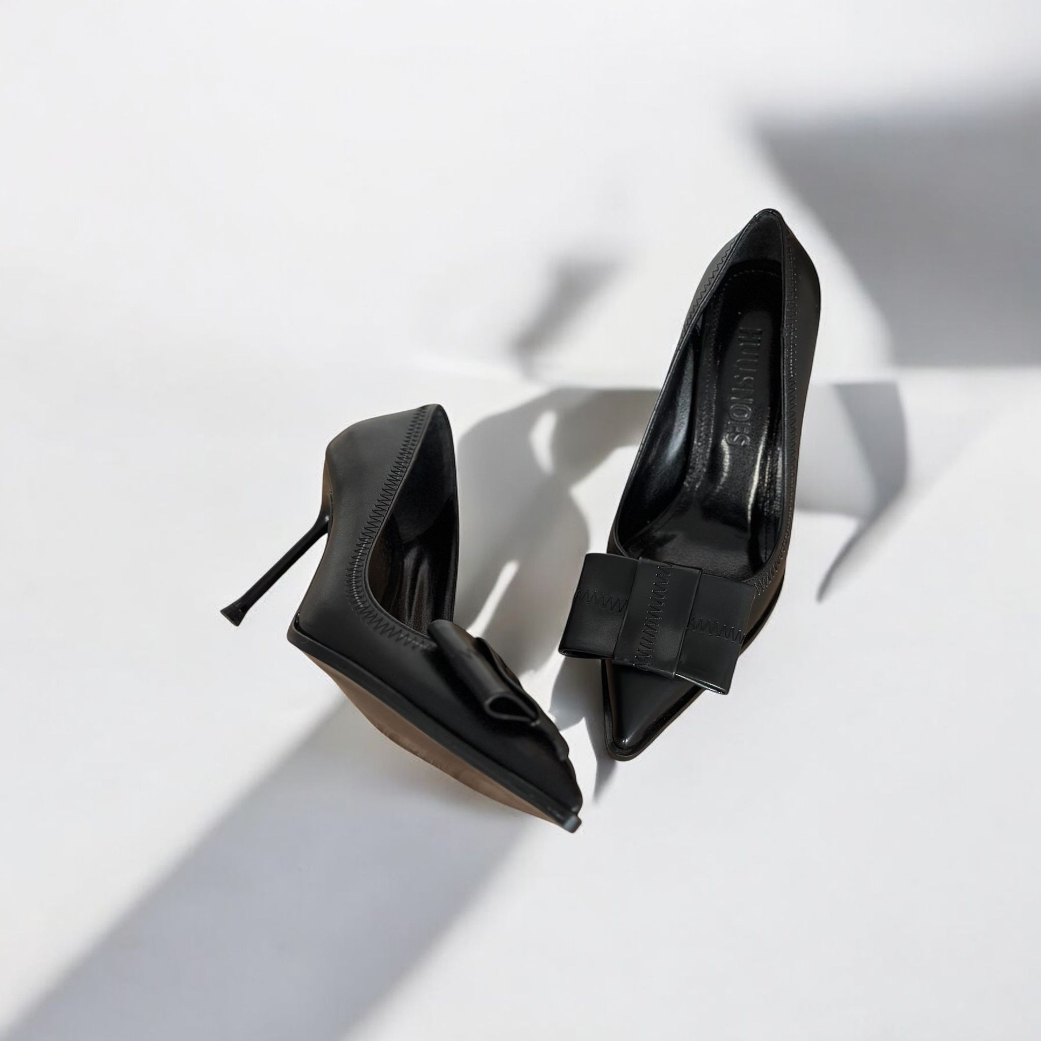 Hailey Siyah Kurdele Detay Stiletto 8 cm