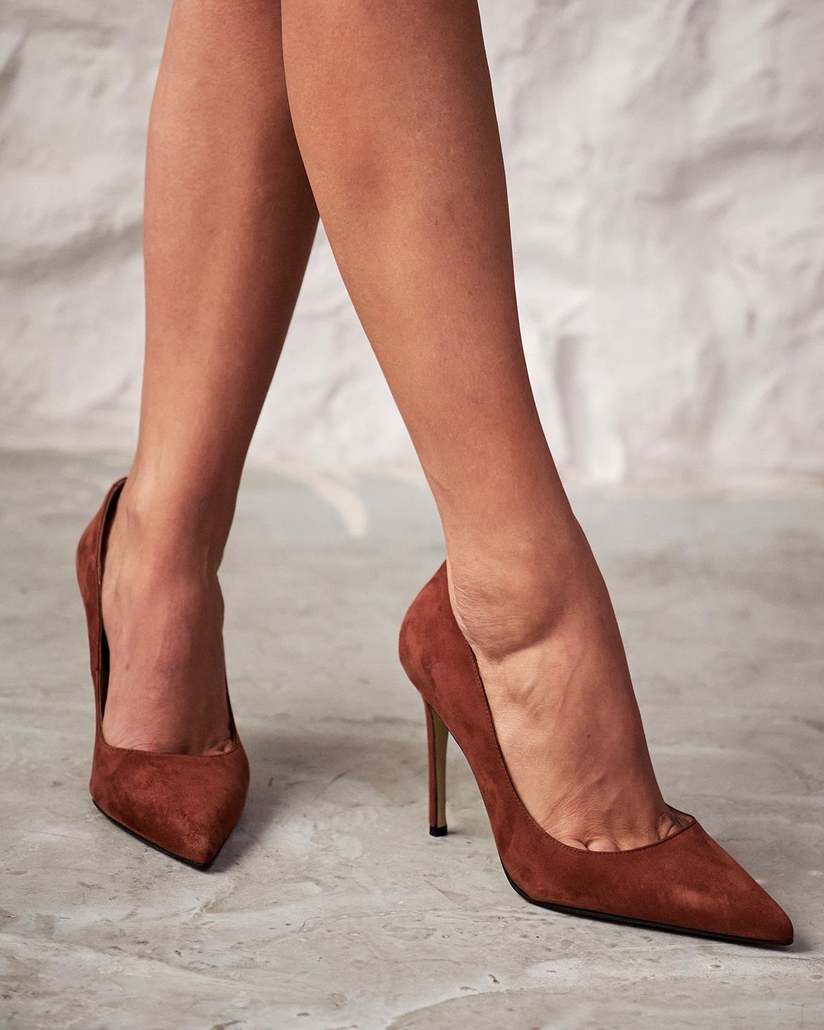 SİSTA 10 CM TABA SÜET STİLETTO