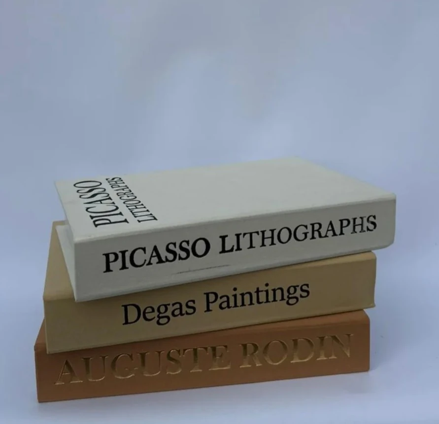 Keten Kaplamalı Dekoratif Kutu Kitap RODIN