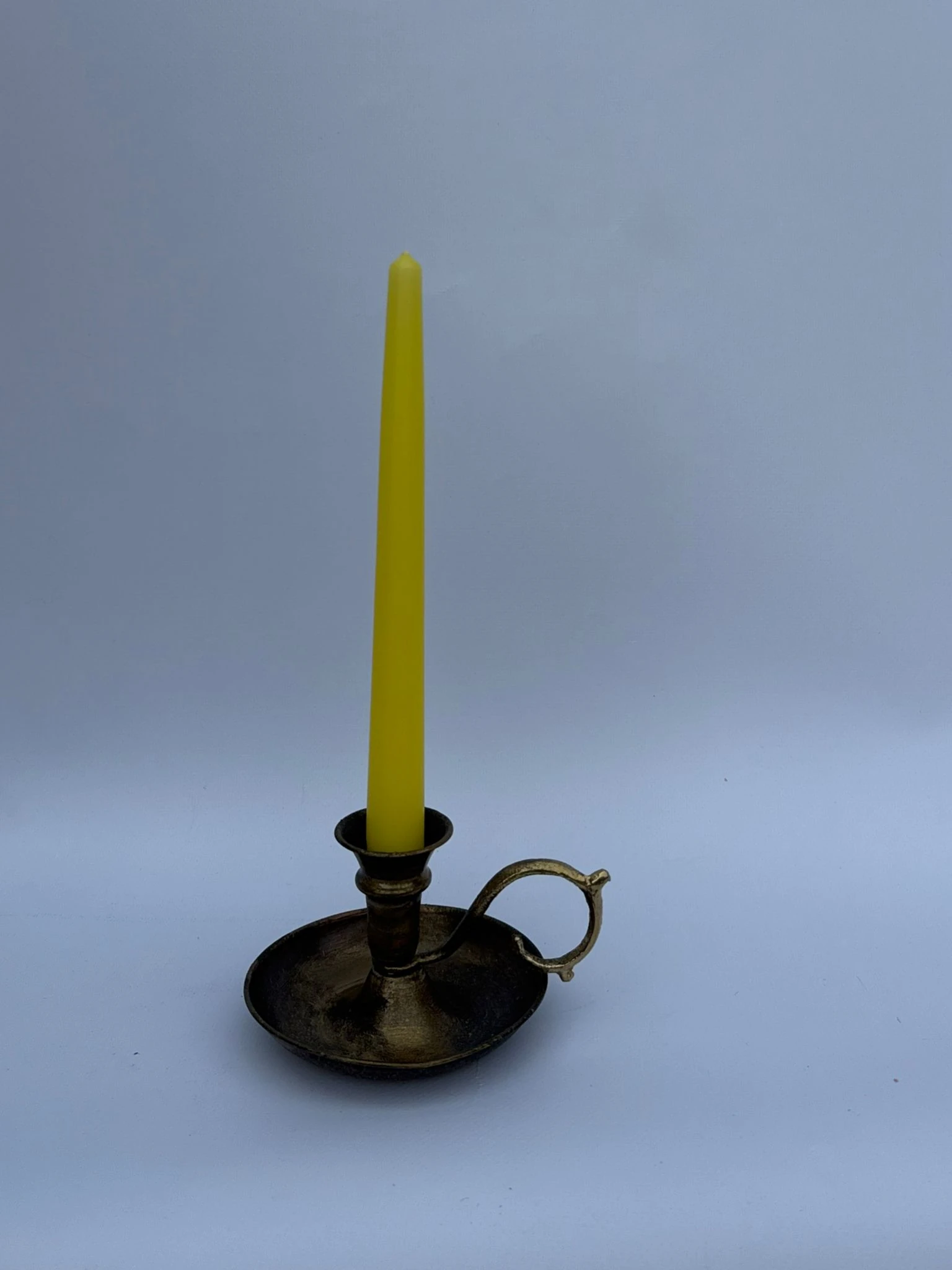 3'lü Sarı Şamdan Mumu 