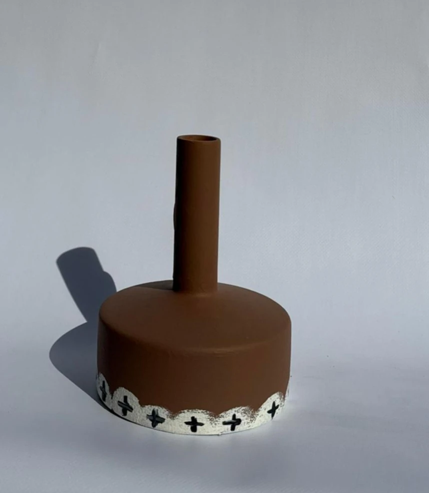 Özel Tasarım Kahverengi Vazo