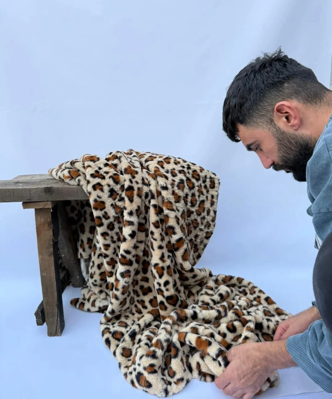 Leopar Desenli TV Battaniye 