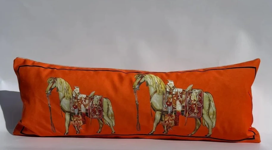 TURUNCU AT LUMBAR UZUN YASTIK