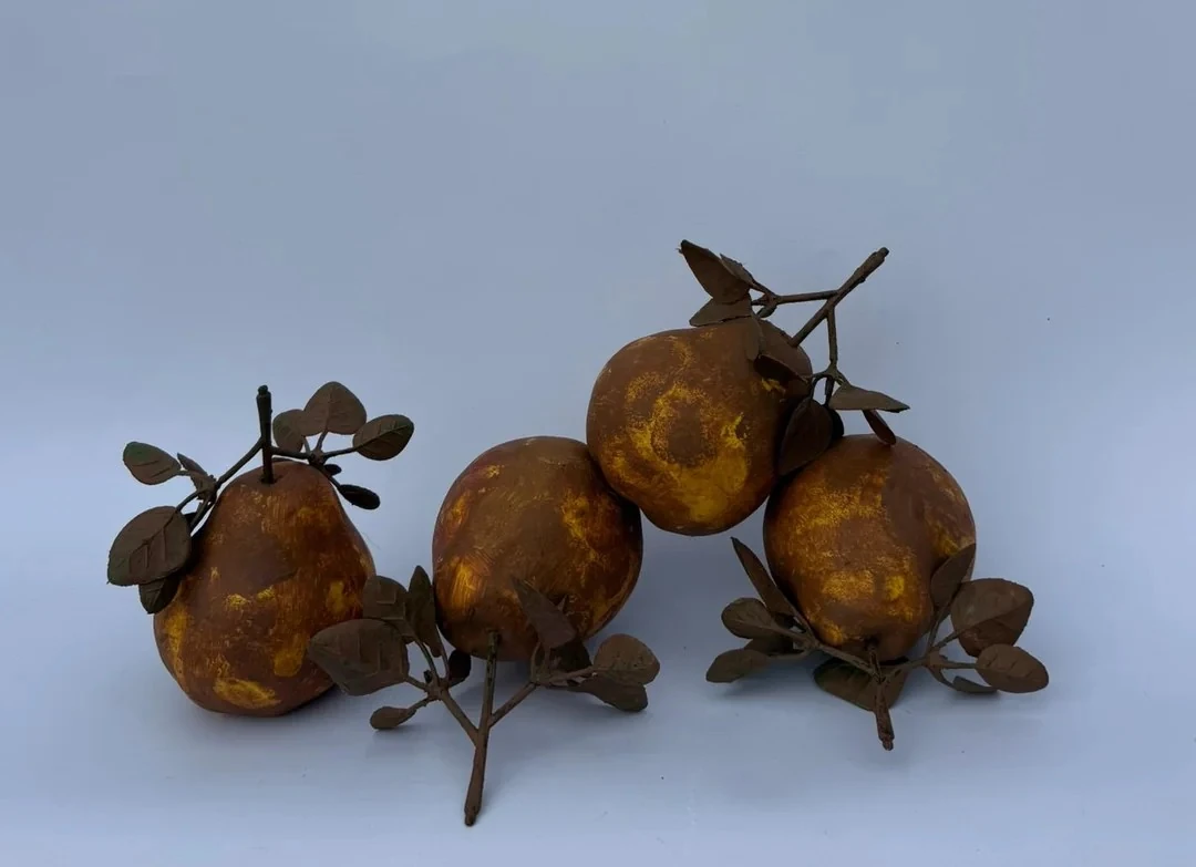 Dekoratif VENTAGE Yapay 4'lü Armut