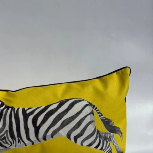 SARI ZEBRA DETAYLI LUMBAR YASTIK