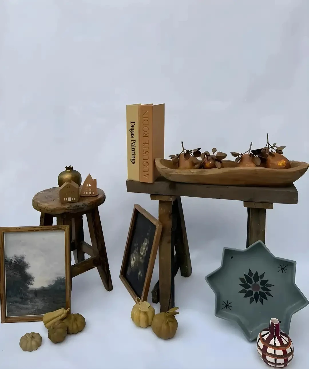 Otantik Desenli Özel Tasarım yıldız Tepsi