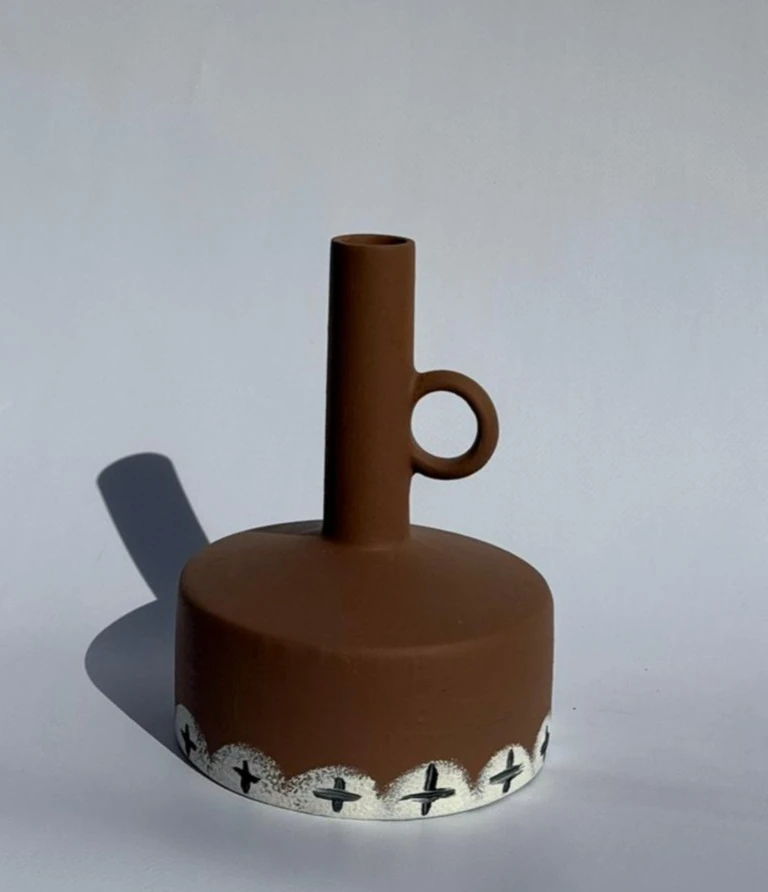 Özel Tasarım Kahverengi Vazo