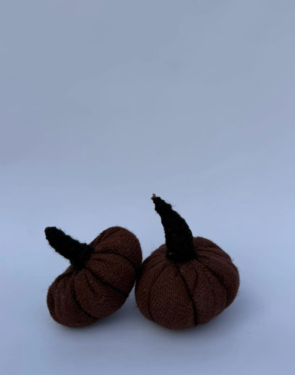 Koyu Kahverengi Keten Kumaş 2'li Bal Kabak 