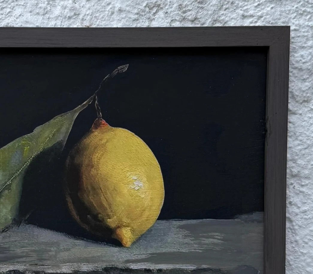 A4 ahşap vintage görünümlü limon