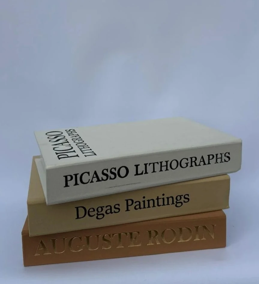 Keten Kaplama Kutu Kitap Dekoratif DEGAS