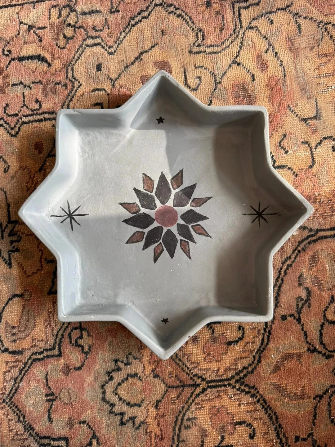 Otantik Desenli Özel Tasarım yıldız Tepsi