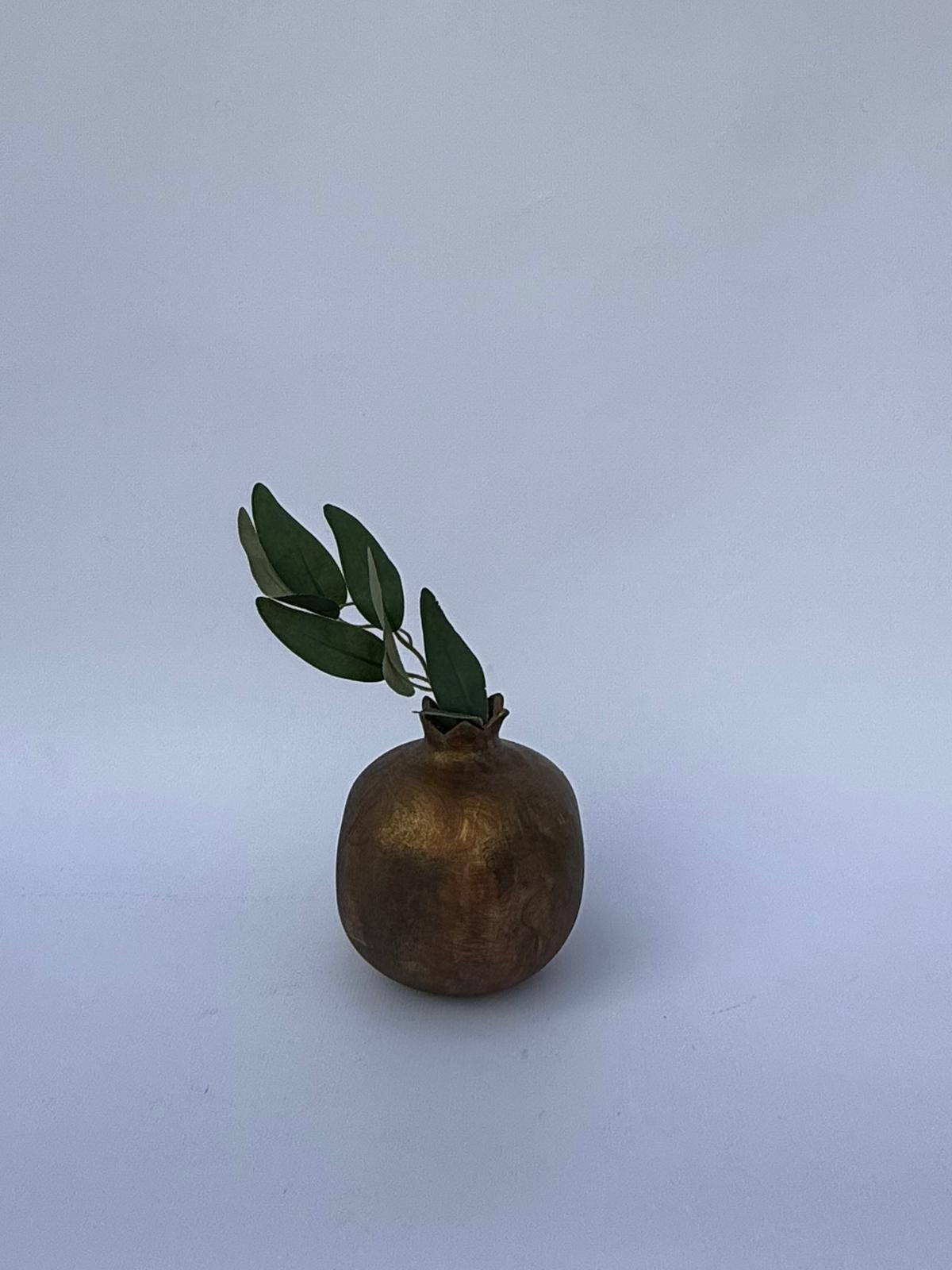 Çok Amaçlı Bronz kaplamalı Dekoratik mini Nar