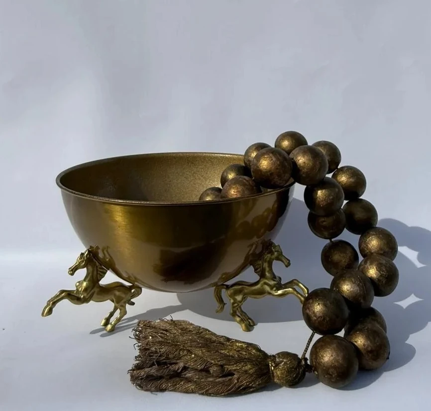 Gold Dekoratif Büyük Tesbih Özel Tasarım 