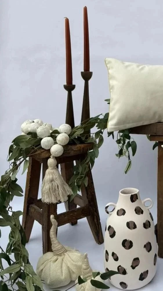 Beyaz Dekoratif Büyük Tesbih Özel Tasarım