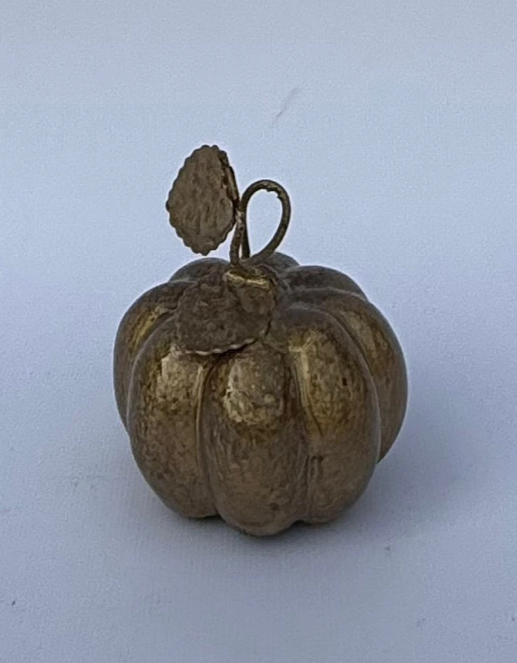 Bronz kaplamalı 2'li dekoratif mini  bal kabak