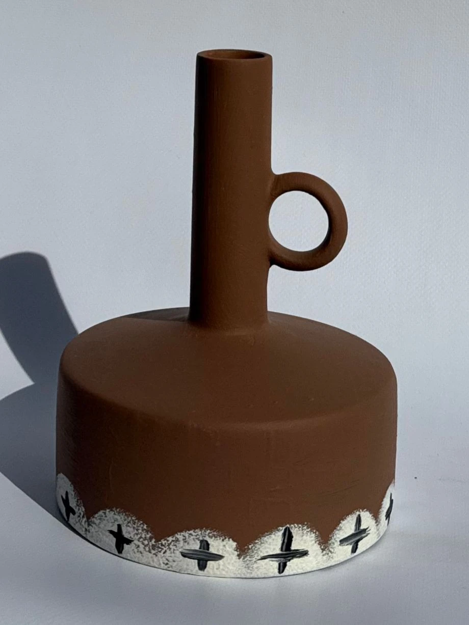 Özel Tasarım Kahverengi Vazo