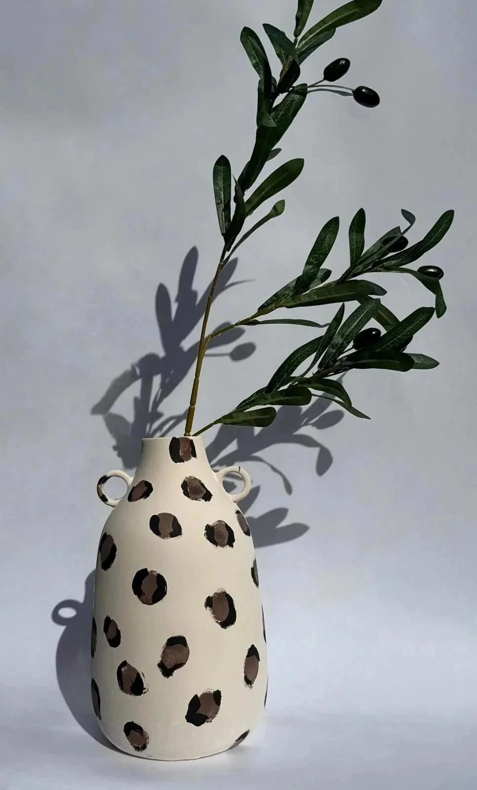 Leopar Desenli Büyük Vazo