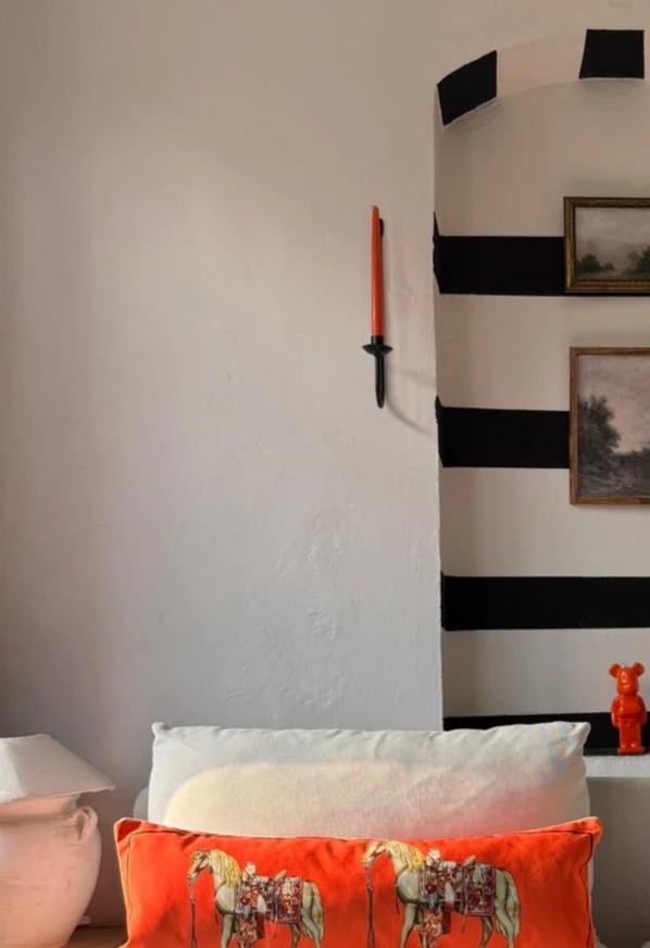 3'lü Turuncu Şamdan mumu 