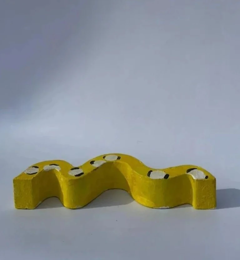 SARI  DESENLİ 3'lü KIVRIMLI MUMLUK ÖZEL TASARIM 