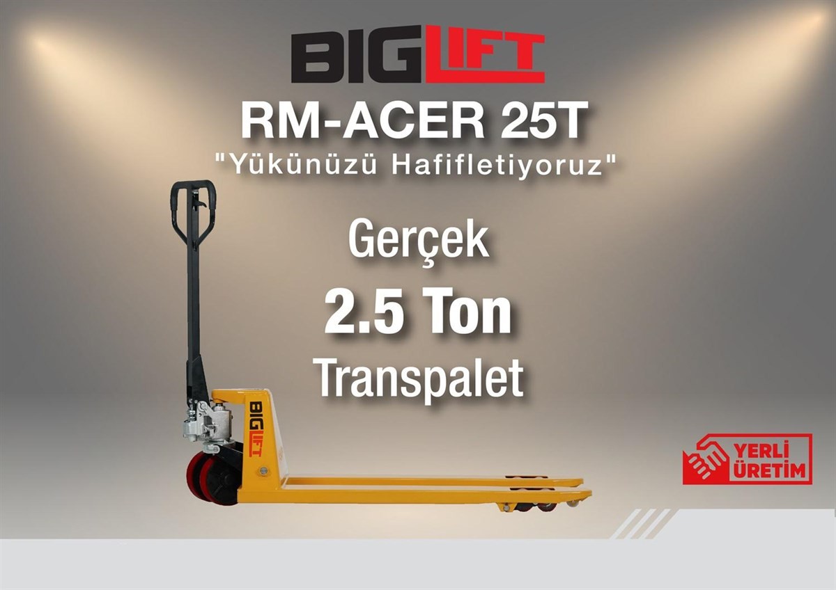 BİGLİFT TRANSPALET ACER-25T KIRMIZI TEKR 2.5 TON