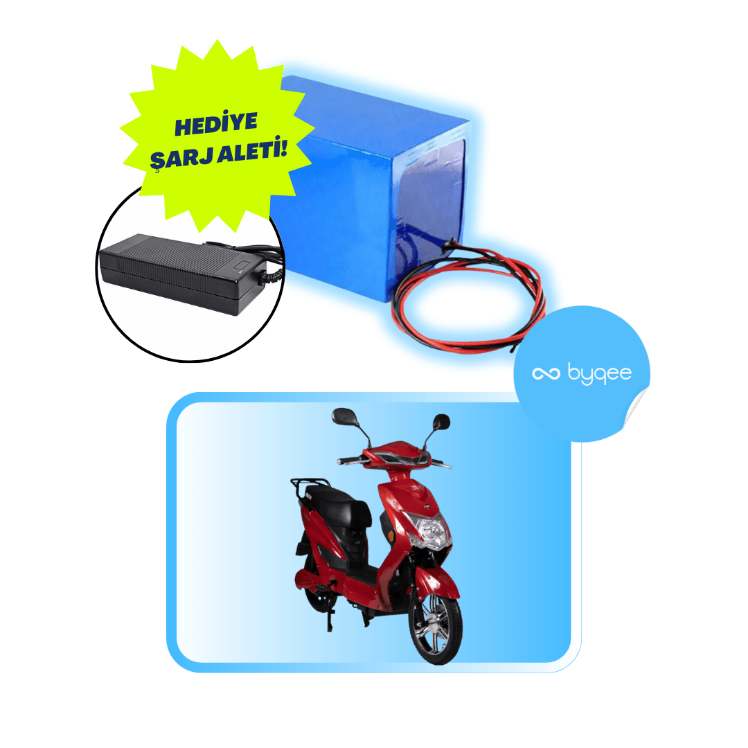 VOLTA VSX 48 Volt 22 Amper Elektrikli Motosiklet Bataryası + Şarj Aleti Hediye!