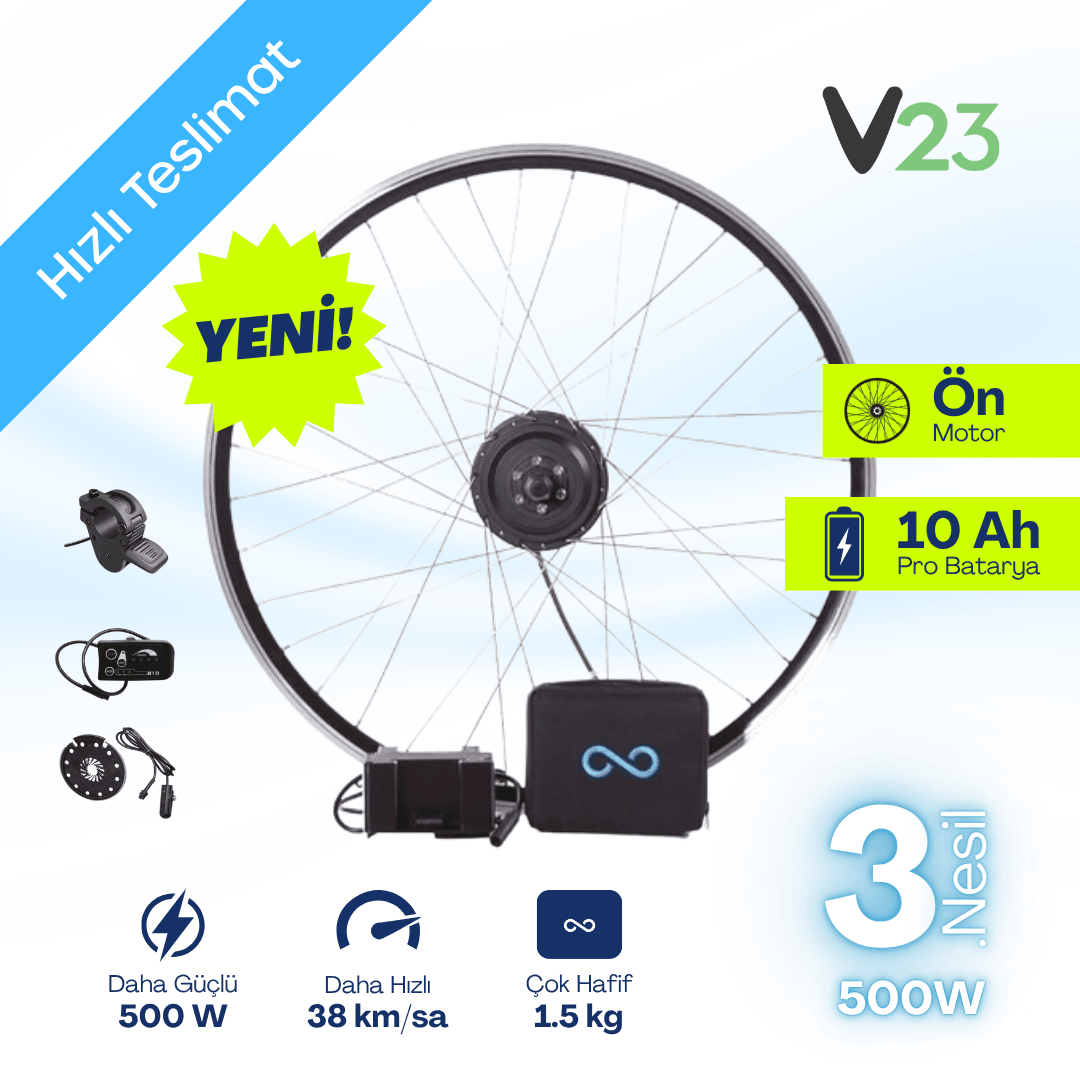Byqee V23 [3. Nesil - 500W] : Her Türden Bisiklet İçin Elektrik Dönüşüm Kiti