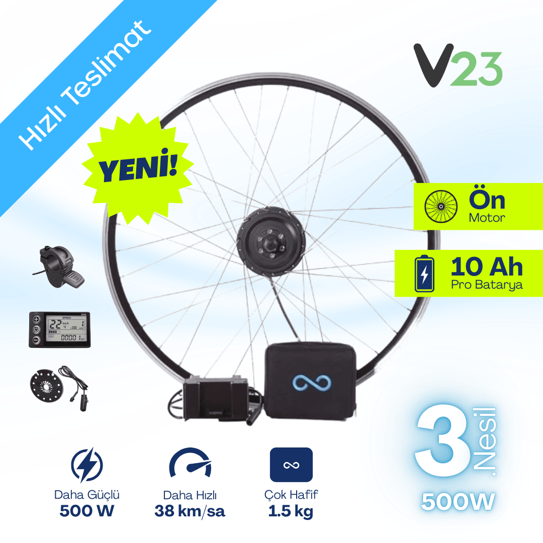 Byqee V23 [3. Nesil - 500W] : Her Türden Bisiklet İçin Elektrik Dönüşüm Kiti