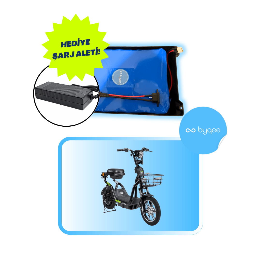VOLTA VSM 48 Volt Elektrikli Motosiklet Bataryası + Şarj Aleti Hediye!