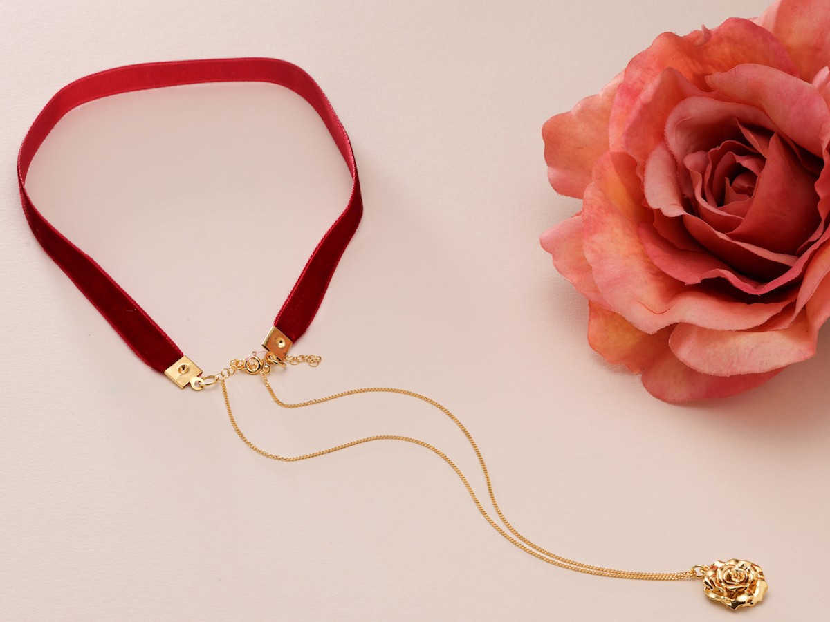 Bourbon Bordo Choker Kolye